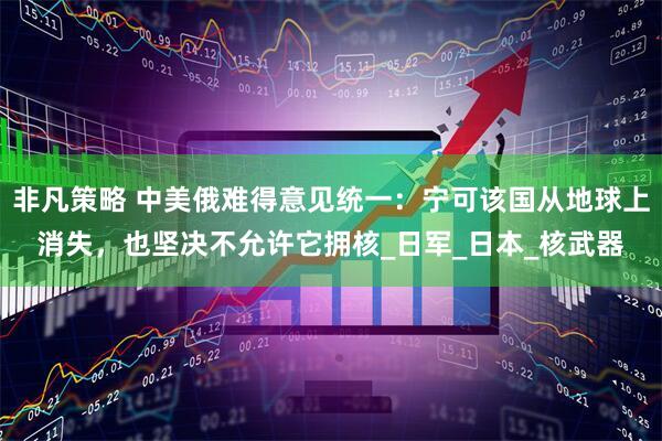 非凡策略 中美俄难得意见统一：宁可该国从地球上消失，也坚决不允许它拥核_日军_日本_核武器