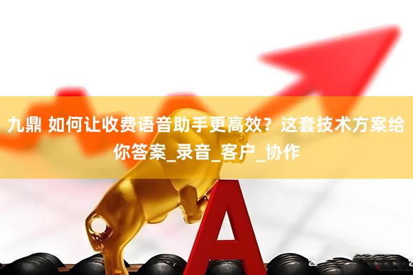 九鼎 如何让收费语音助手更高效？这套技术方案给你答案_录音_客户_协作